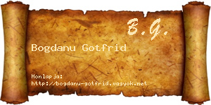 Bogdanu Gotfrid névjegykártya